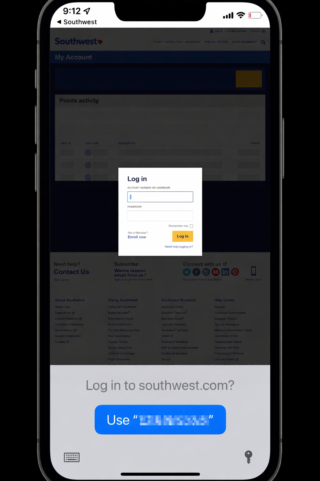 Quick links in iOS app