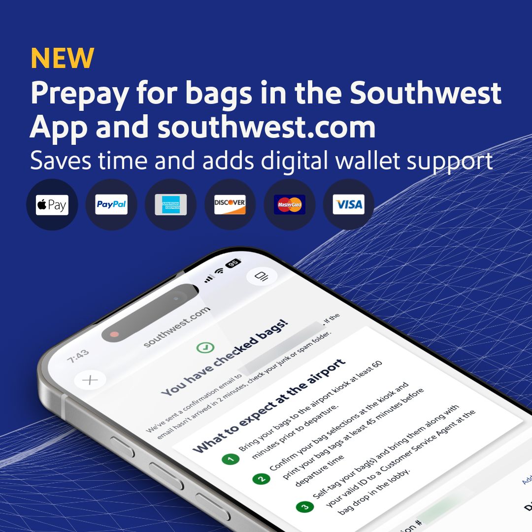 Digital bag prepayment interface