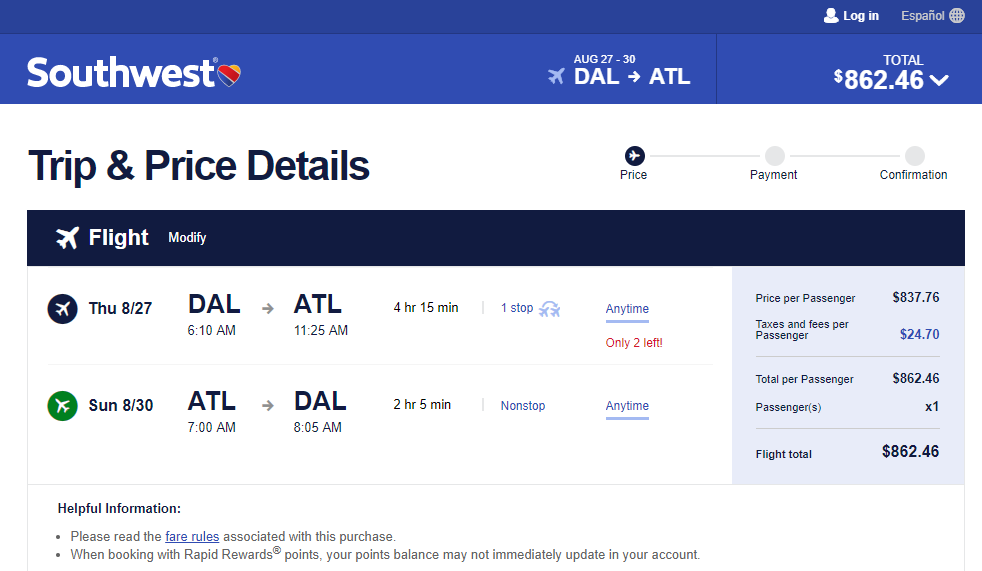 Control vs test comparison
