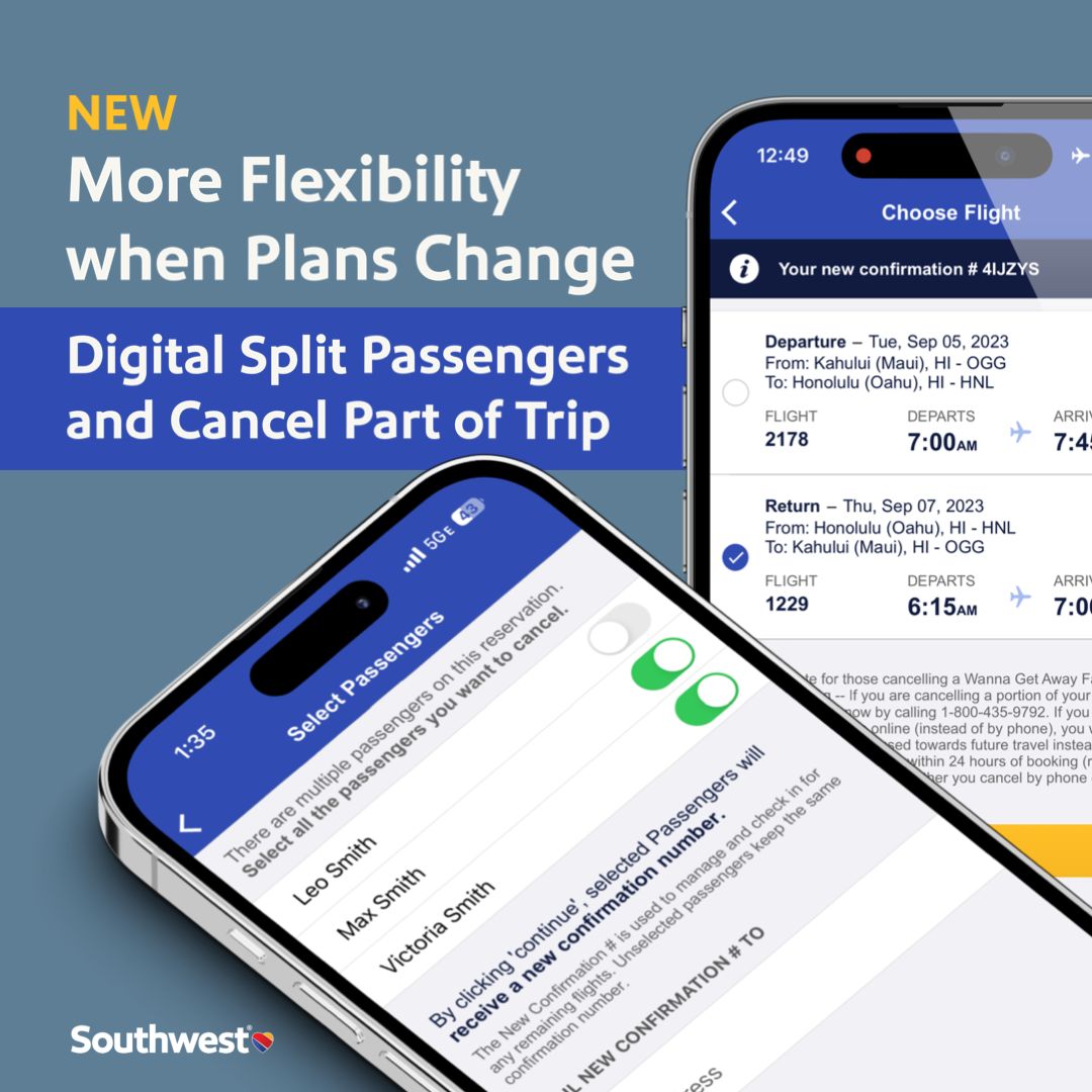 Split passengers feature