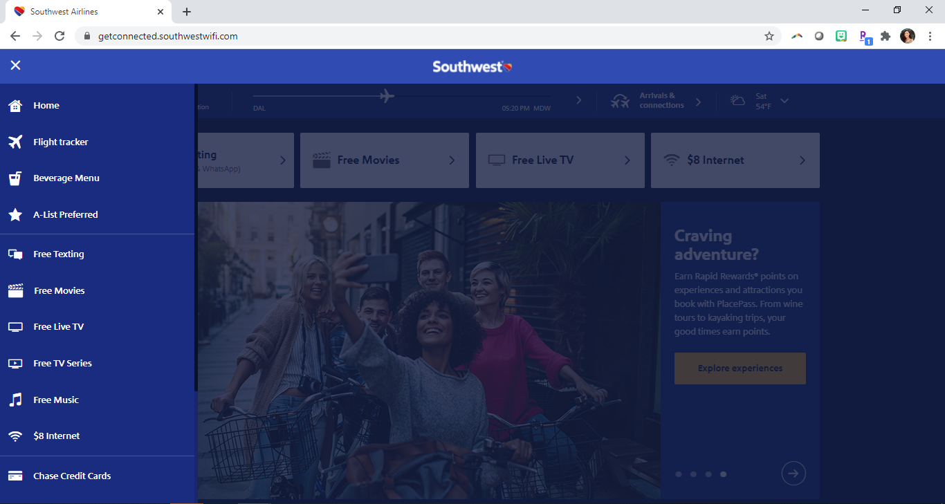 Refreshed IFEC hamburger menu