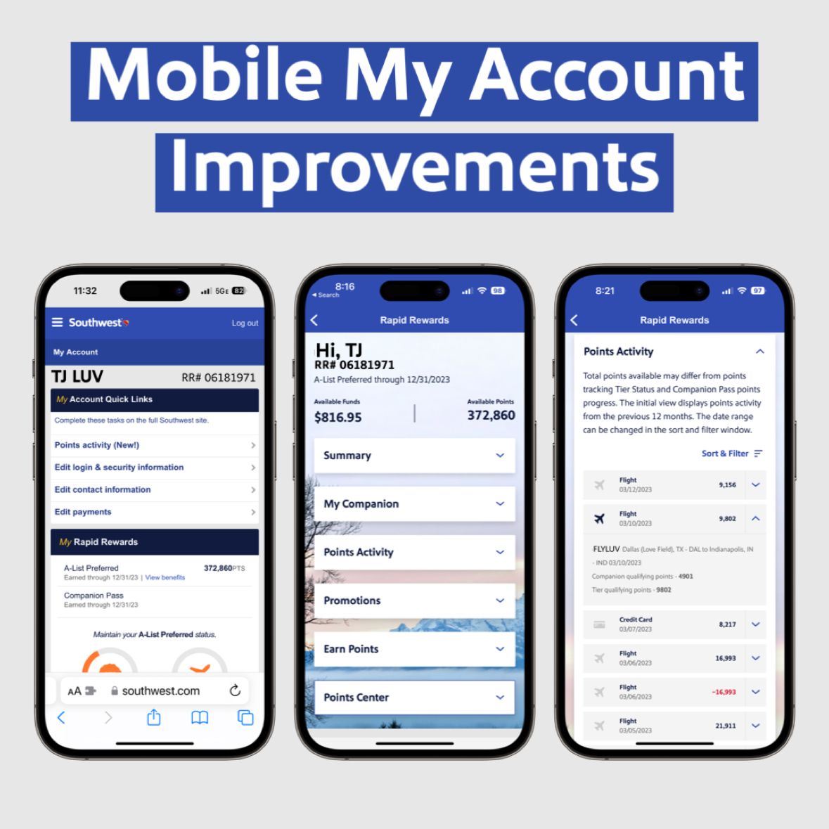 Mobile account management