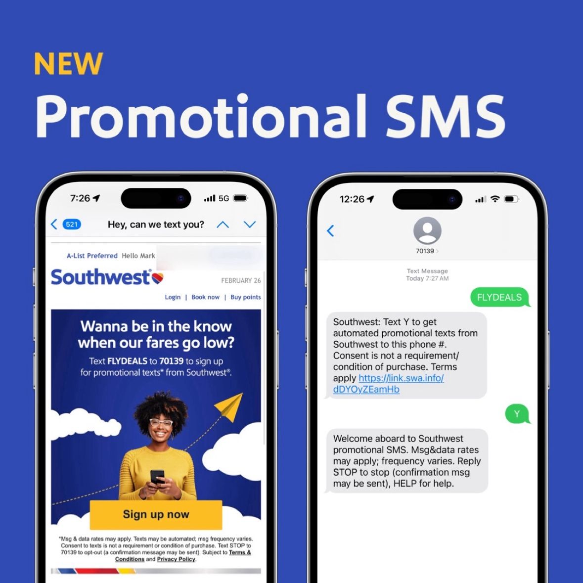 SMS deal alerts